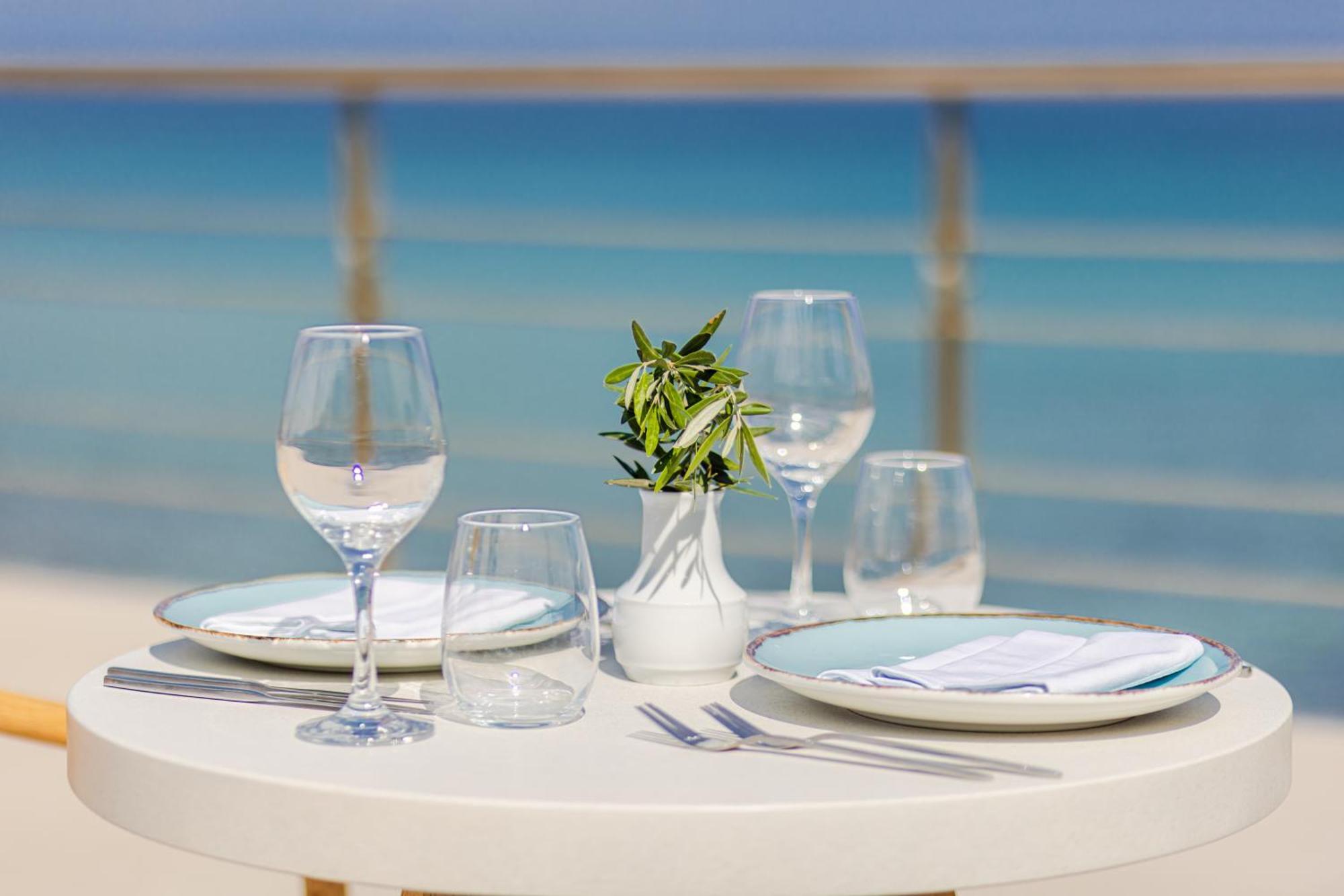 Tsamis Zante Suites (Adults Only) Psarou  Exterior foto A table set for fine dining