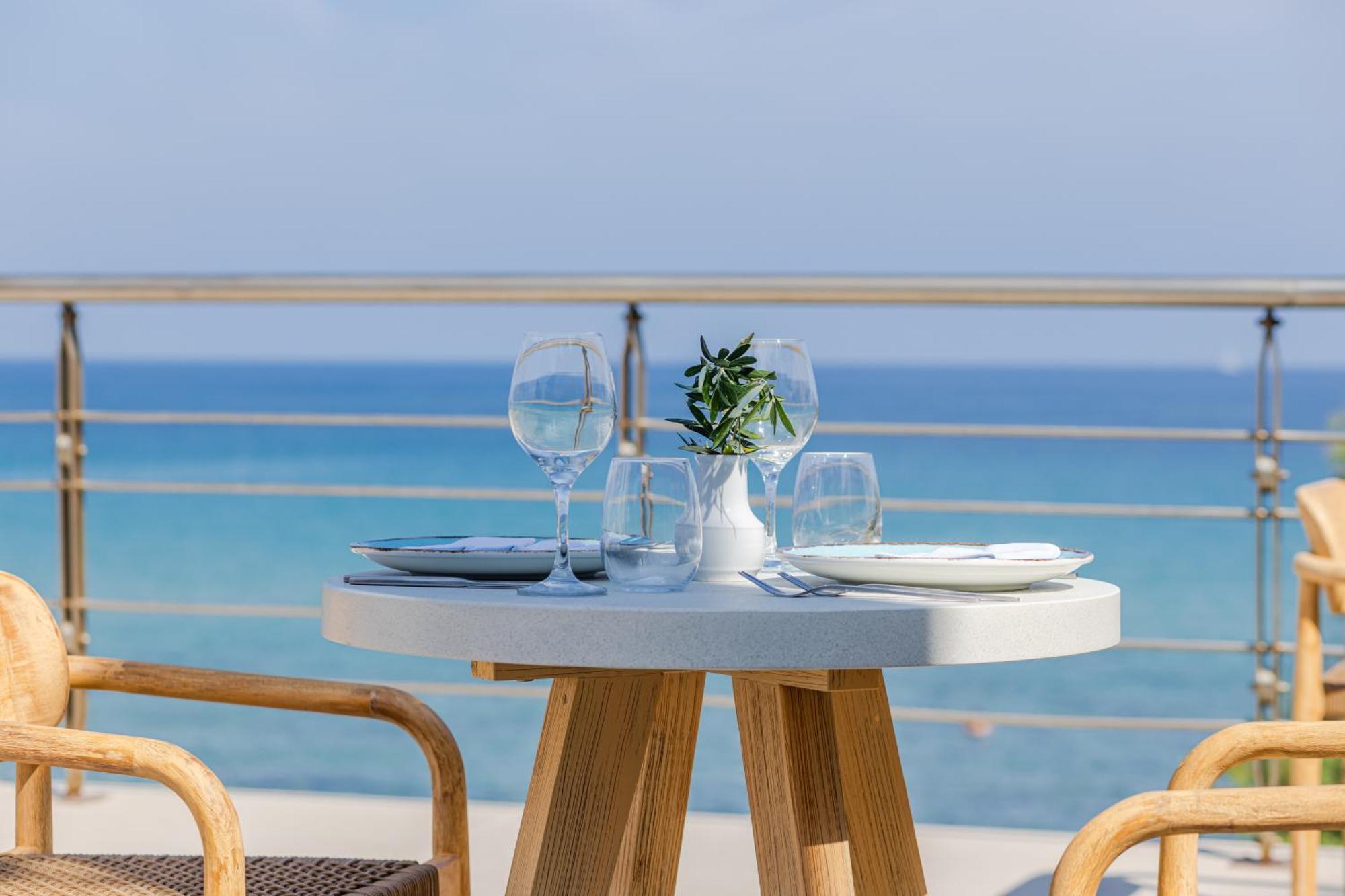 Tsamis Zante Suites (Adults Only) Psarou  Exterior foto A table set for fine dining