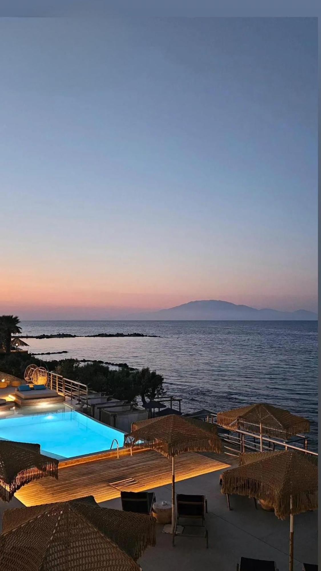 Tsamis Zante Suites (Adults Only) Psarou  Exterior foto View of the island of Thasos from the coast of Kavala