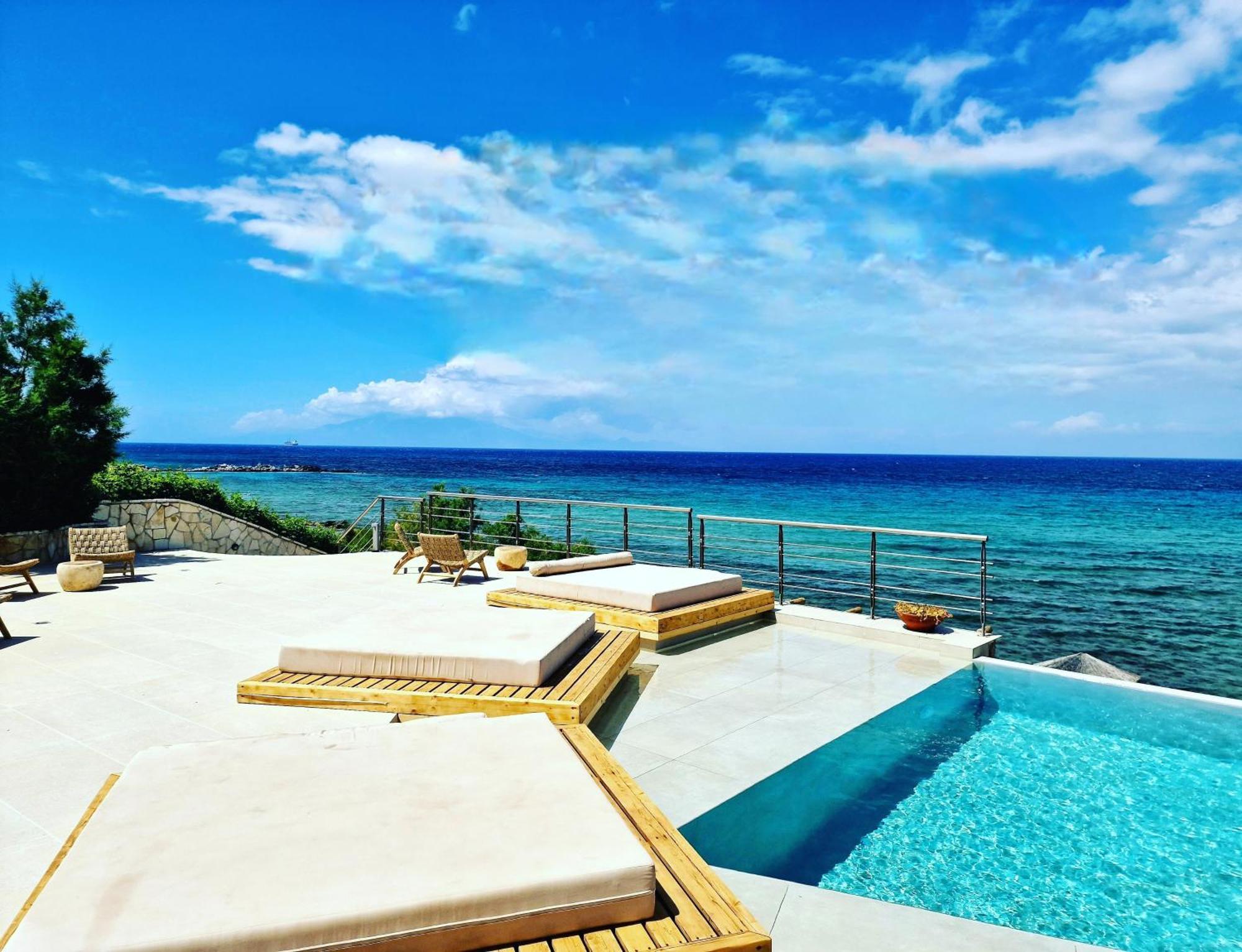 Tsamis Zante Suites (Adults Only) Psarou  Exterior foto View of the sea from the hotel